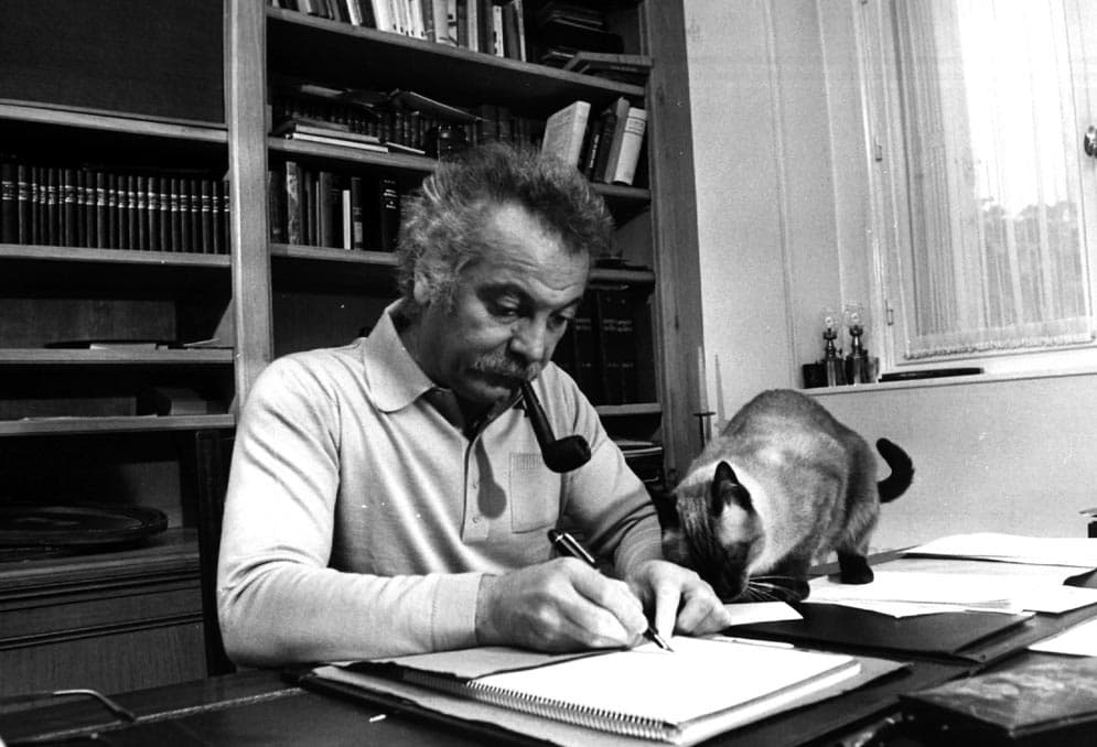 Georges brassens y su gato